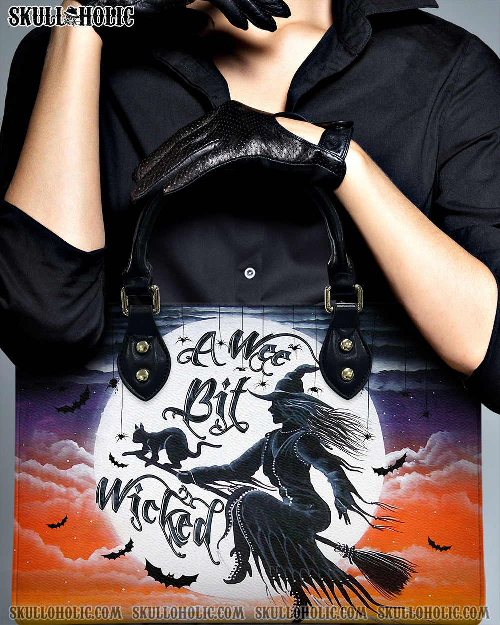 A WEE BIT WICKED HALLOWEEN LEATHER HANDBAG - YHLN1609244