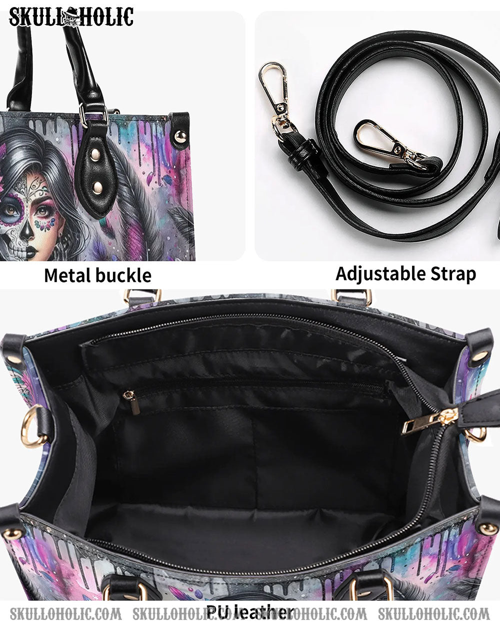 SKULL LADY LEATHER HANDBAG - YHLN0406242