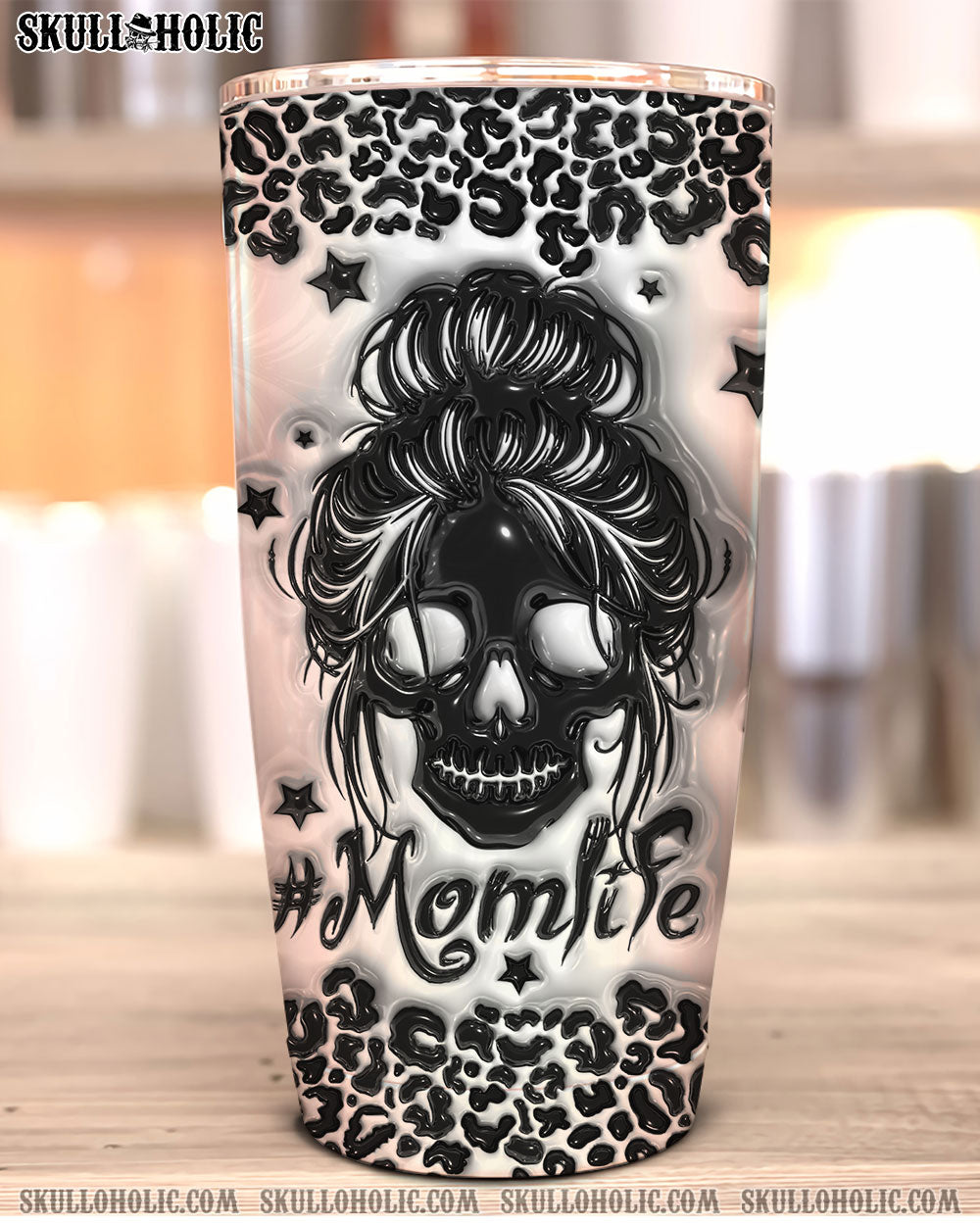 MOMLIFE LEOPARD SKULL TUMBLER - TLNO2808241