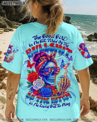 THE GOOD GIRL IN ME MESSY  BUN SKULL ALL OVER PRINT   - TLTW2105254