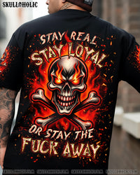 STAY REAL STAY LOYAL FIRE SKULL ALL OVER PRINT - YHLN1011251