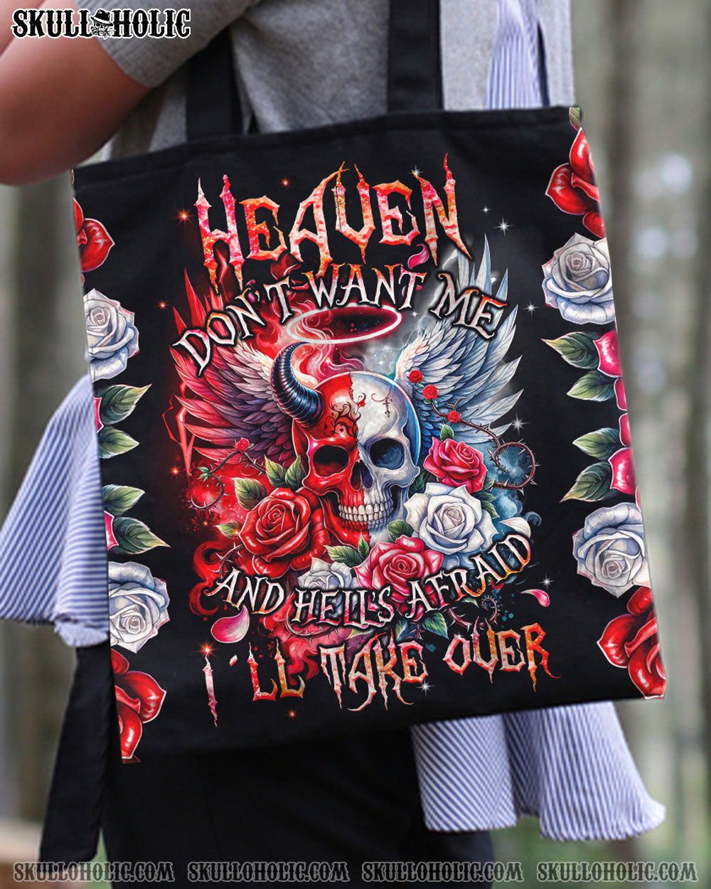 HEAVEN DON'T WANT ME TOTE BAG - TYQY3001244