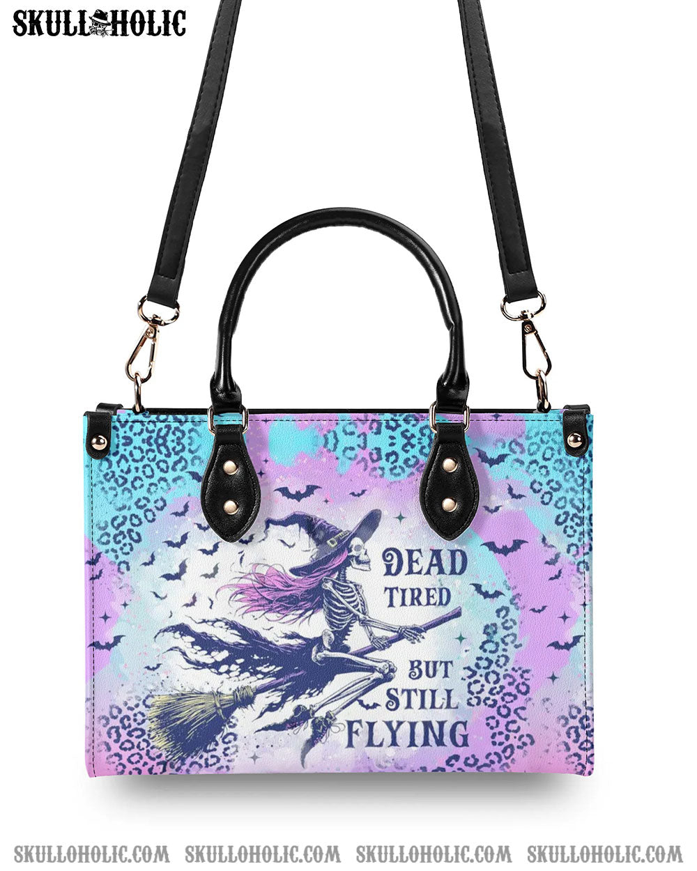 SKELETON WITCH HALLOWEEN LEATHER HANDBAG - YHHG0808242