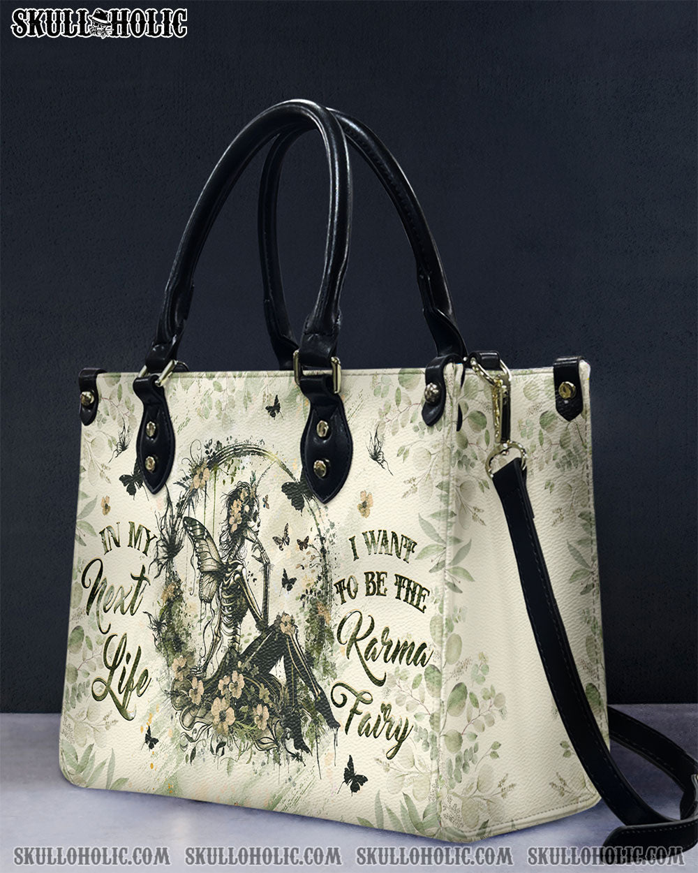 KARMA FAIRY SKELETON LAD LEATHER HANDBAG - YHHG1610244