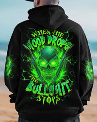 WHEN THE HOOD DROPS WELDER SKULL ALL OVER PRINT - TLTW0108251