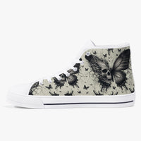 KARMA FAIRY SKULL BUTTERFLY HIGH TOP CANVAS SHOES - TLNO2308242