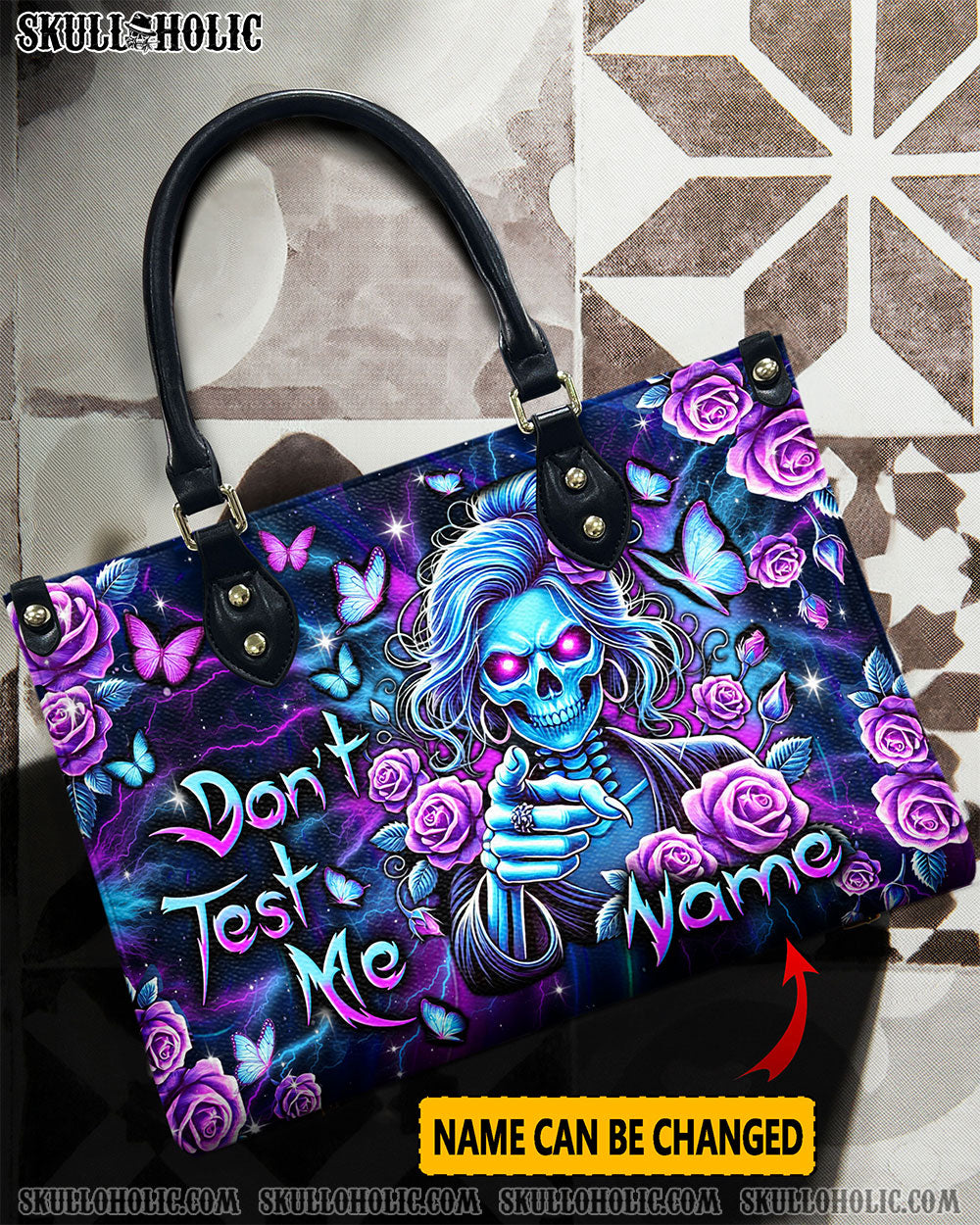 DON’T TEST ME LEATHER HANDBAG - YHLN0601254