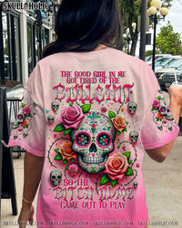 THE GOOD GIRL IN ME SUGAR SKULL ROSE ALL OVER PRINT - TLNT3010231
