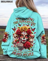 WARNING THIS TATTOOED GIRL SUGAR SKULL ROSE ALL OVER PRINT - TLNZ2311233