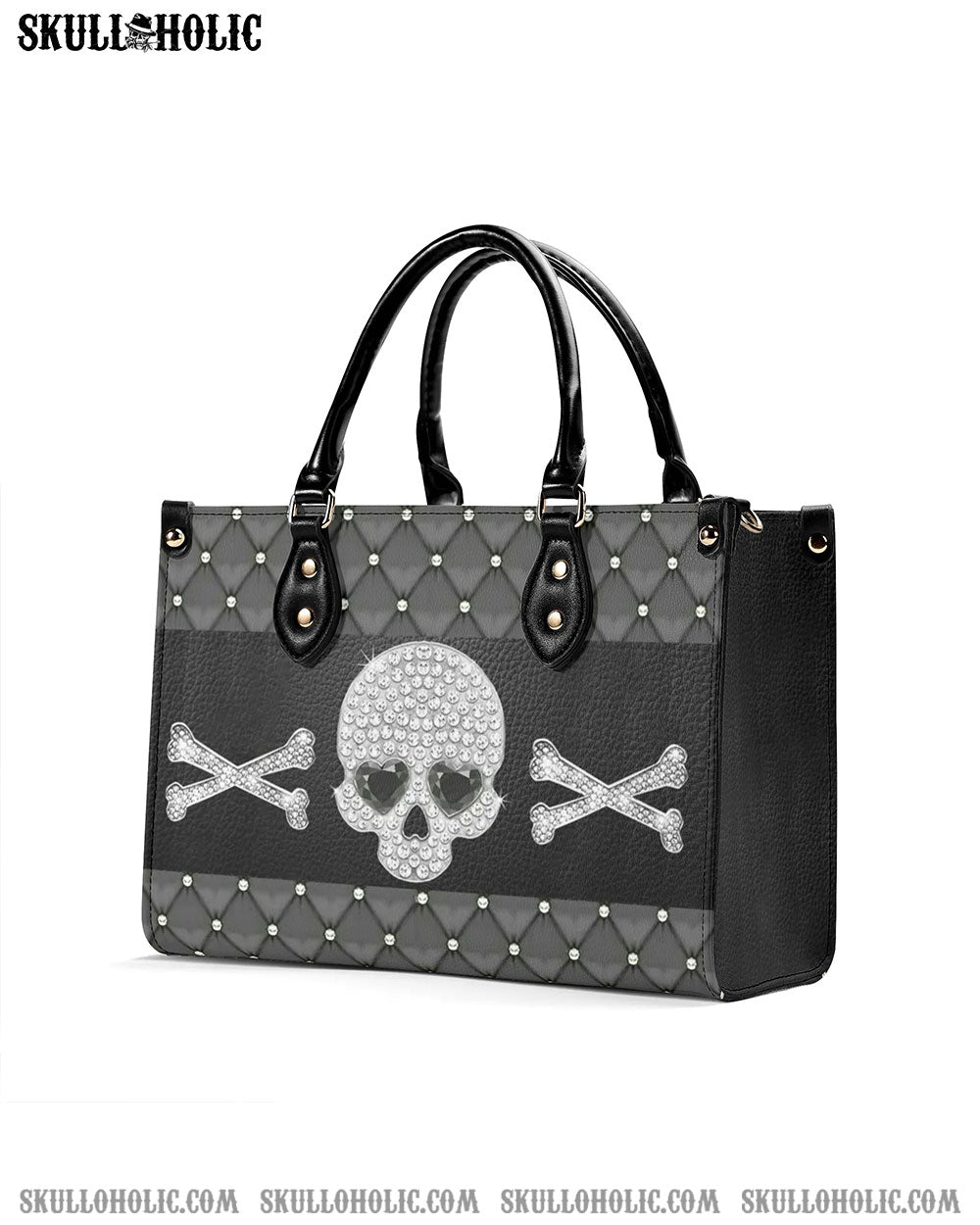 DIAMOND SKULL LEATHER HANDBAG - YHHN2008242