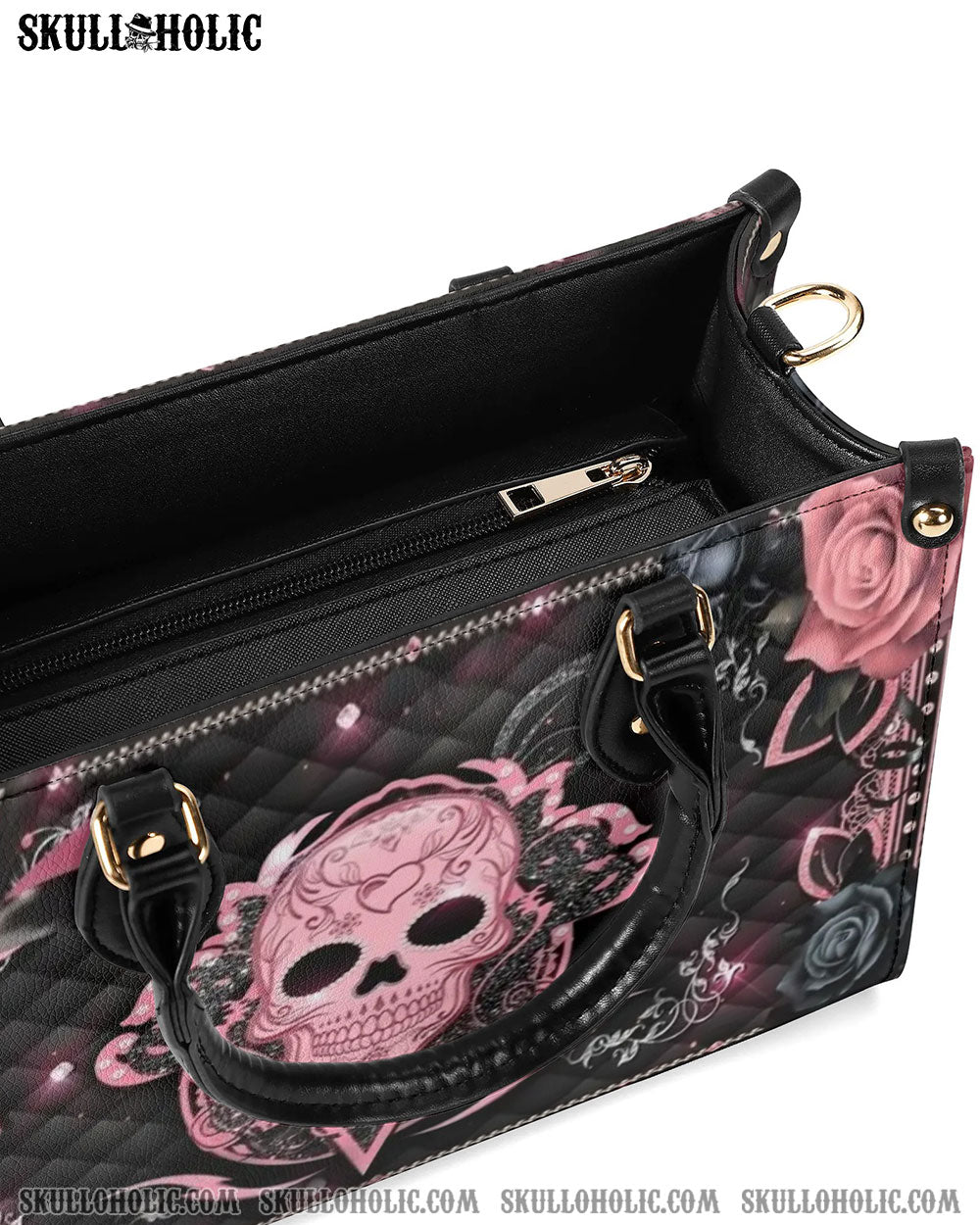 SUGAR SKULL LEATHER HANDBAG - YHDU2208244