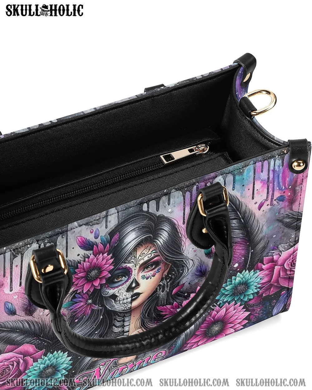 SKULL LADY LEATHER HANDBAG - YHLN0406242