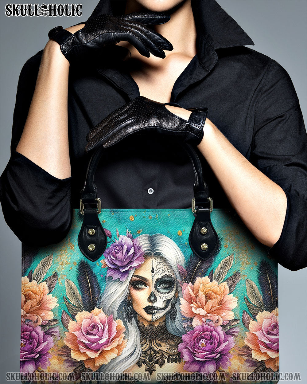 SKULL WOMAN LEATHER HANDBAG - YHHG0807244