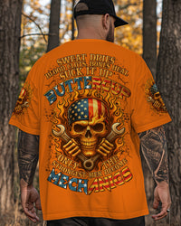 ONLY THE STRONGEST MEN BECOME MECHANICS SKULL ALL OVER PRINT - TLTR3107252