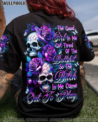THE GOOD GIRL IN ME ROSE SKULL ALL OVER PRINT   - TLNT1909251