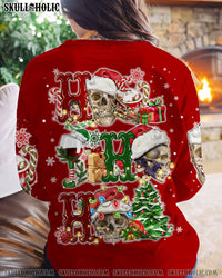 HO HO HO CHRISTMAS SKULL ALL OVER PRINT - TLTR1711232