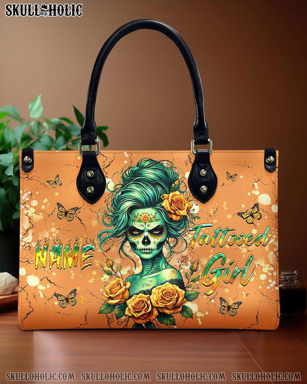 TATTOOED GIRL LEATHER HANDBAG - YHHG3012244