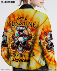 SHE IS SUNSHINE SKULL TIE DYE BOMBER JACKET - TLTW0711237