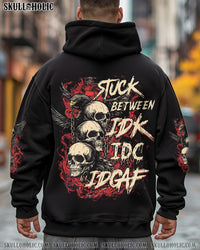 STUCK BETWEEN IDK IDC AND IDGAF ALL OVER PRINT - TYTD1909252