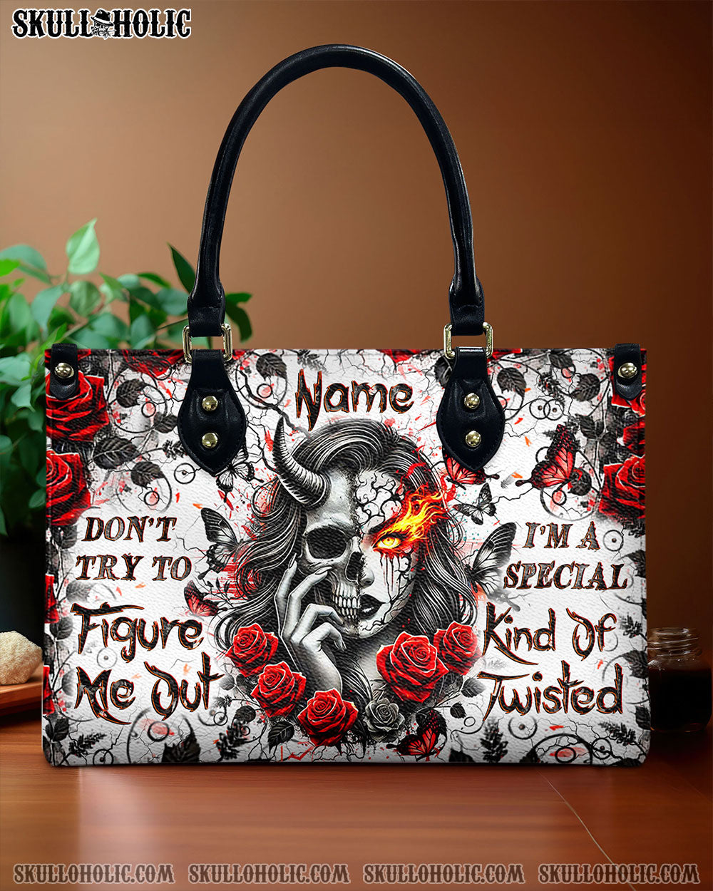 DON'T TRY TO FIGURE ME OUT LEATHER HANDBAG - YHLT0601255