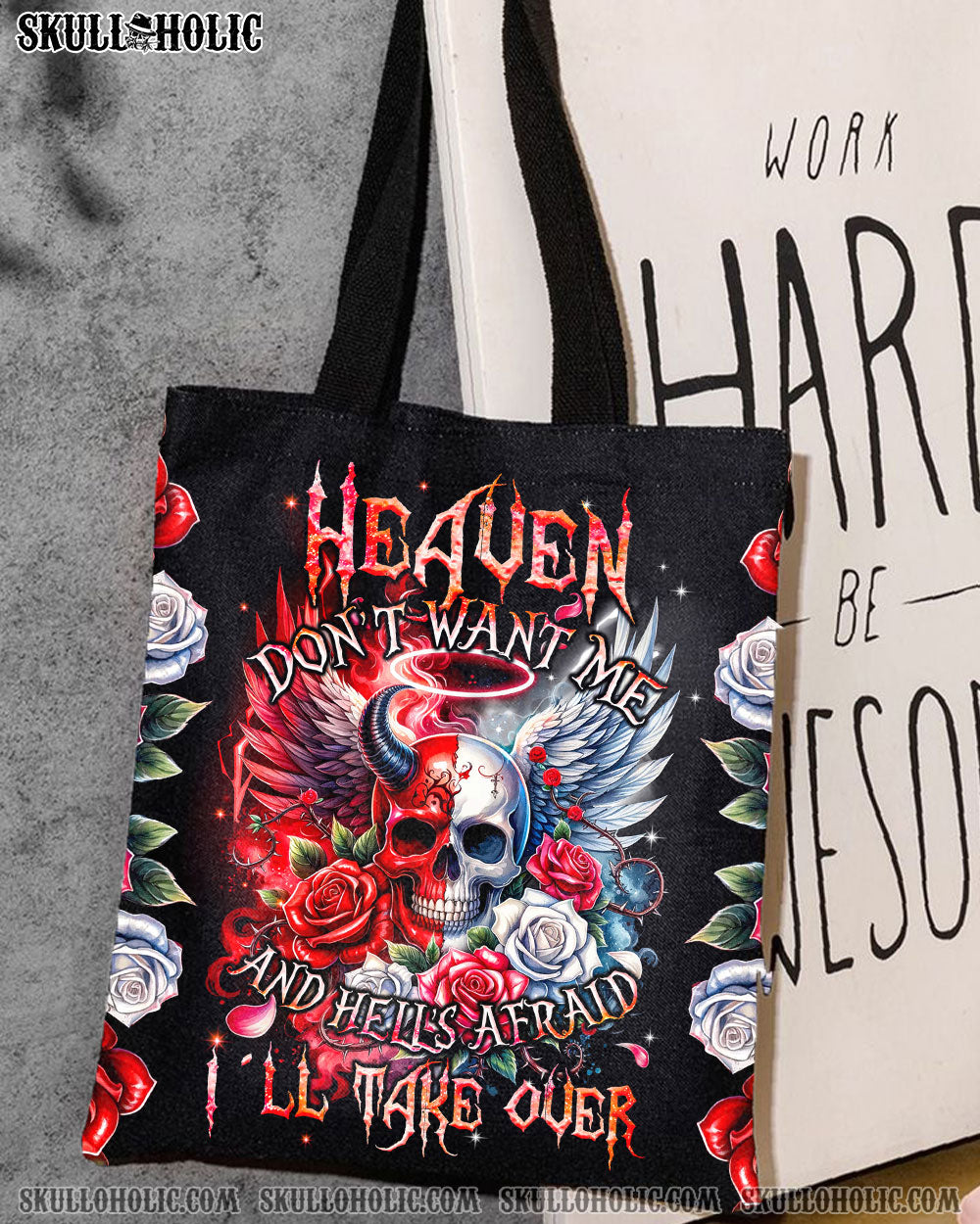 HEAVEN DON'T WANT ME TOTE BAG - TYQY3001244