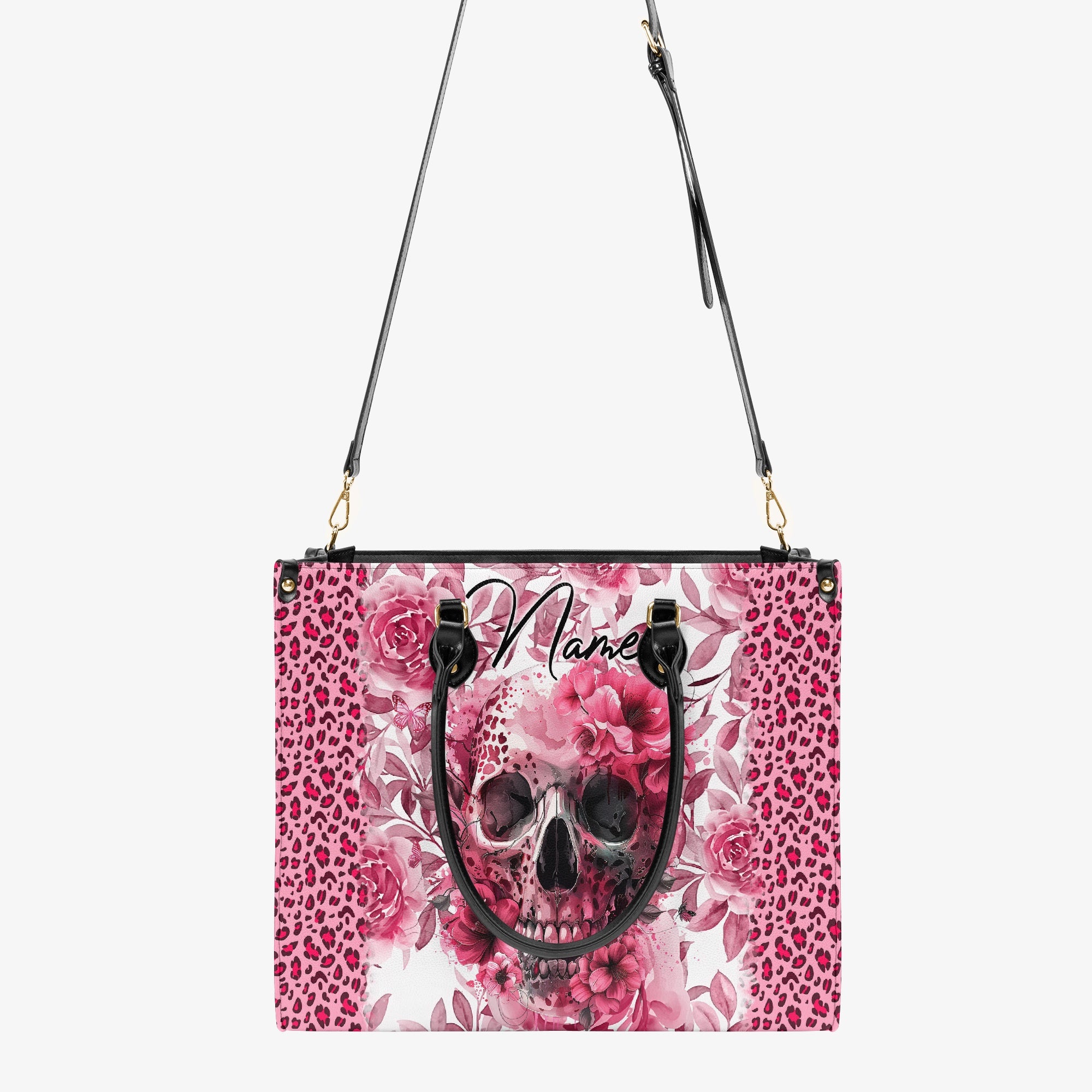 SKULL LEOPARD LEATHER HANDBAG - TYTM0404241