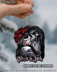 COUPLE SKULL DARK ORNAMENT & KEYCHAIN - YHLN2908254