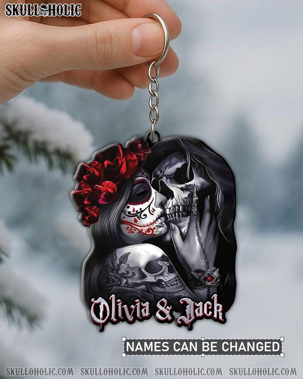 COUPLE SKULL DARK ORNAMENT & KEYCHAIN - YHLN2908254