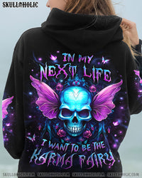 KARMA FAIRY PINK SKULL WINGS ALL OVER PRINT - YHLT1411233