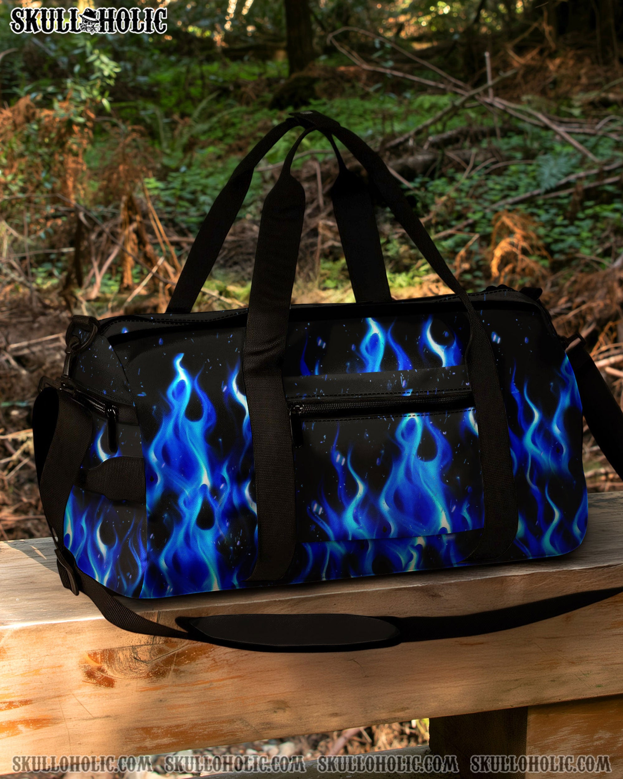 BLUE SKULL FIRE TRAVELLING BAG - YHHN2808255