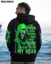 YOUR DEMONS HIDE UNDER YOUR BED SKULL DEMON ALL OVER PRINT - TLNT0711252