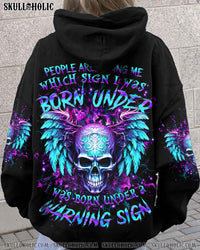 I WAS BORN UNDER A WARNING SIGN ALL OVER PRINT - YHDU211233