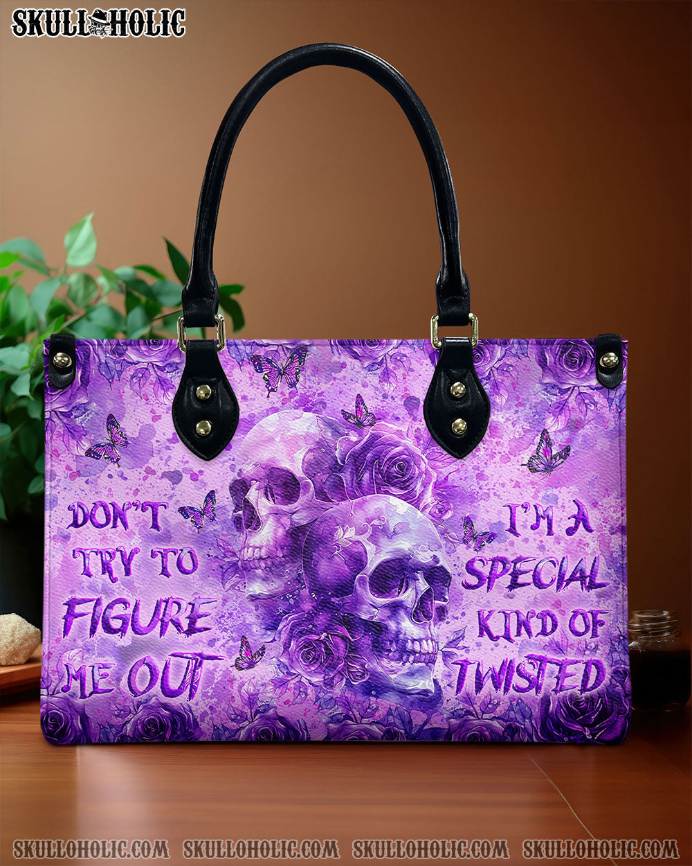 DON'T TRY TO FIGURE ME OUT LEATHER HANDBAG - YHLT2310244