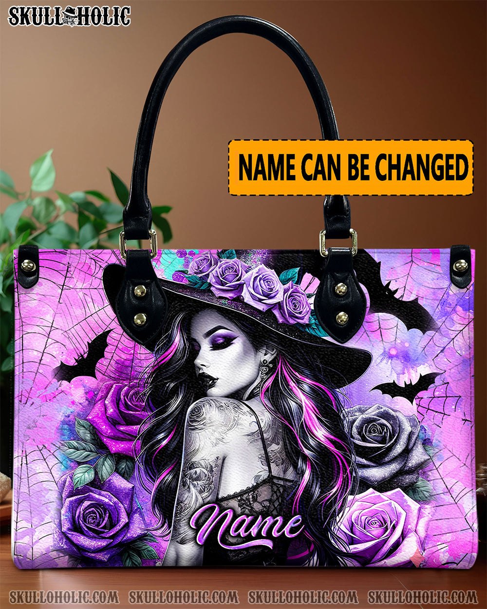 LADY WITCH HALLOWEEN LEATHER HANDBAG - YHLN1109244