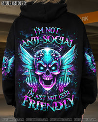 I'M NOT ANTI-SOCIAL MAD SKULL ALL OVER PRINT - YHDU2411231