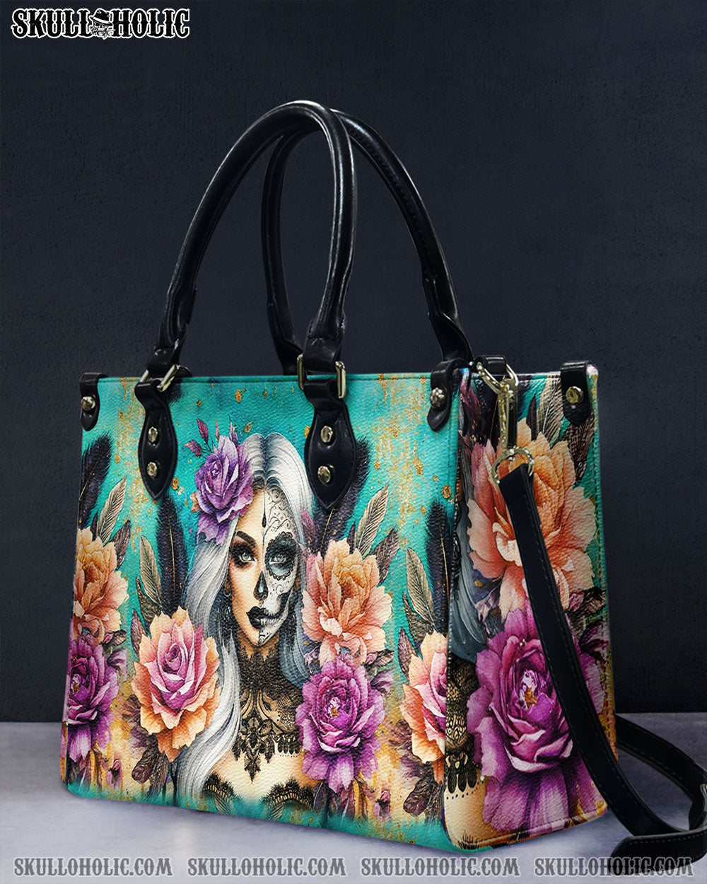 SKULL WOMAN LEATHER HANDBAG - YHHG0807244