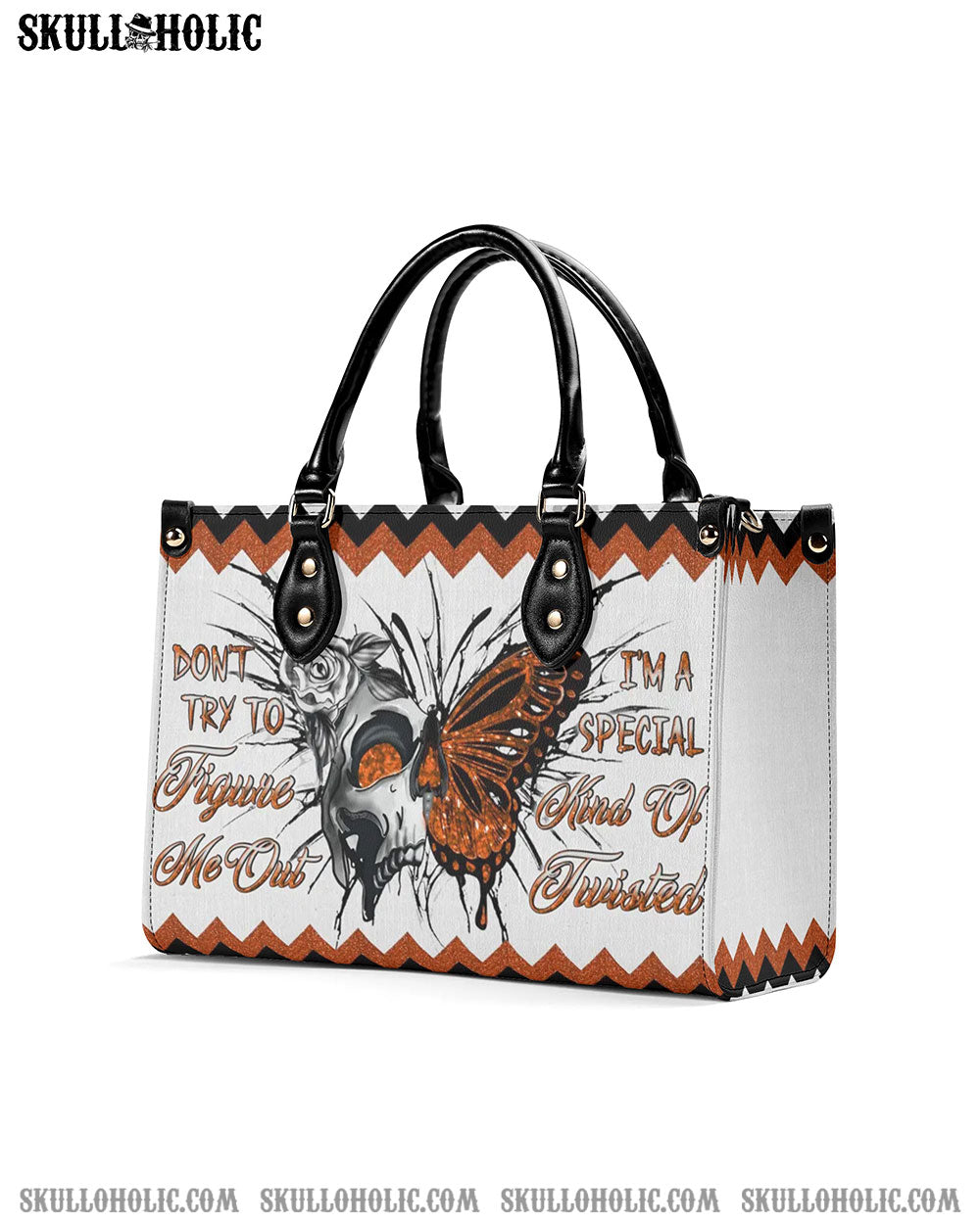 DON'T TRY TO FIGURE ME OUT LEATHER HANDBAG - YHLN0608242