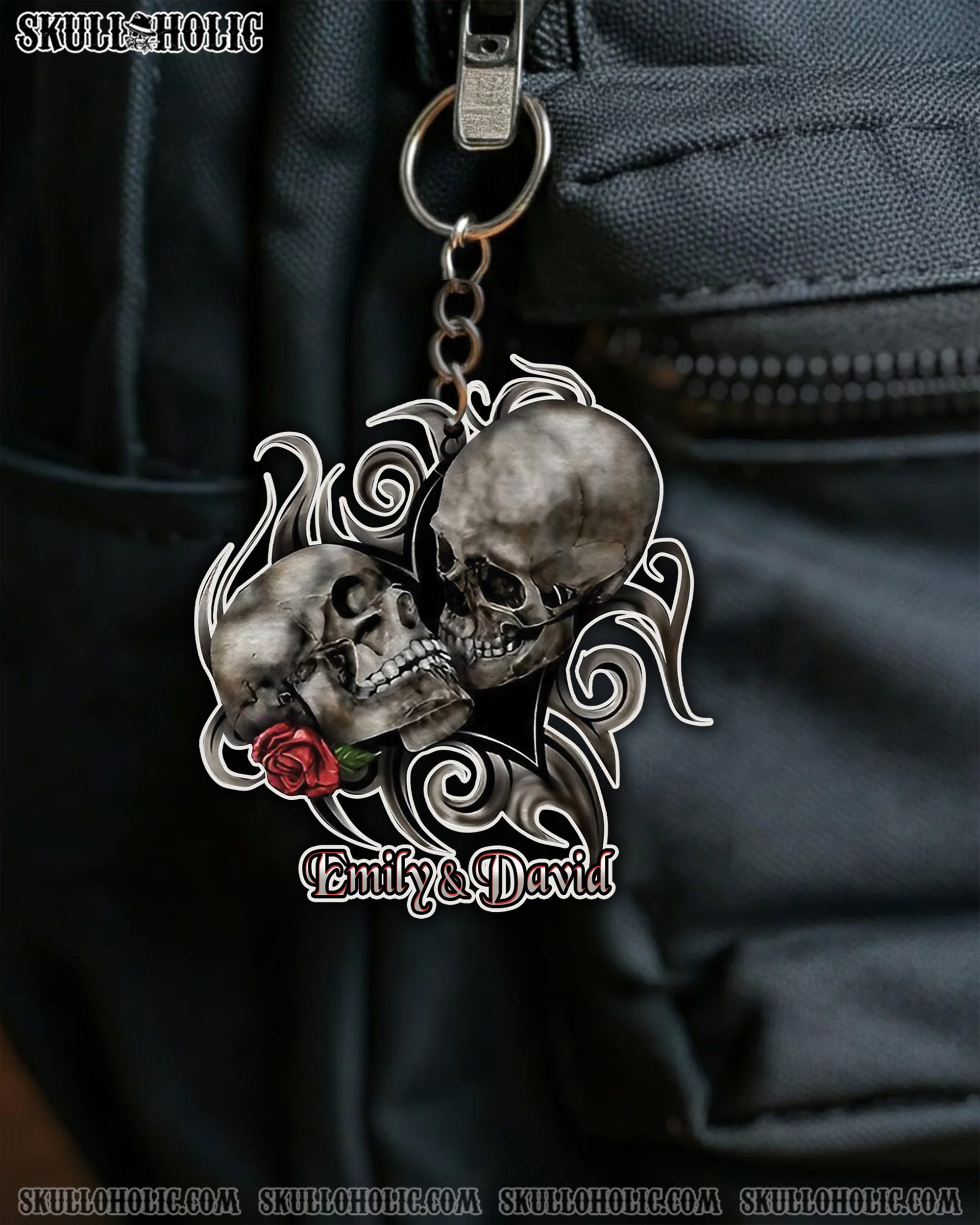 SKULL COUPLE ORNAMENT & KEYCHAIN - YHHN2608255