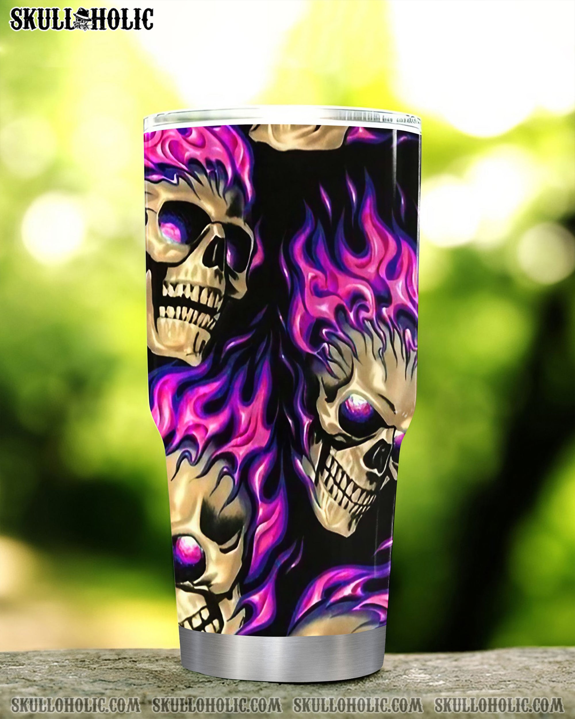 PINK FIRE SKULL TUMBLER - YHLT2608254