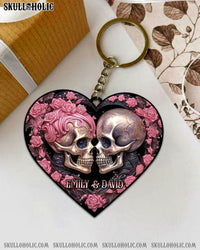 COUPLE SKULL ROSE ORNAMENT & KEYCHAIN - YHHG2808255