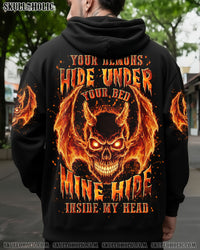 YOUR DEMONS HIDE UNDER YOUR BED SKULL ALL OVER PRINT - YHLN0912253