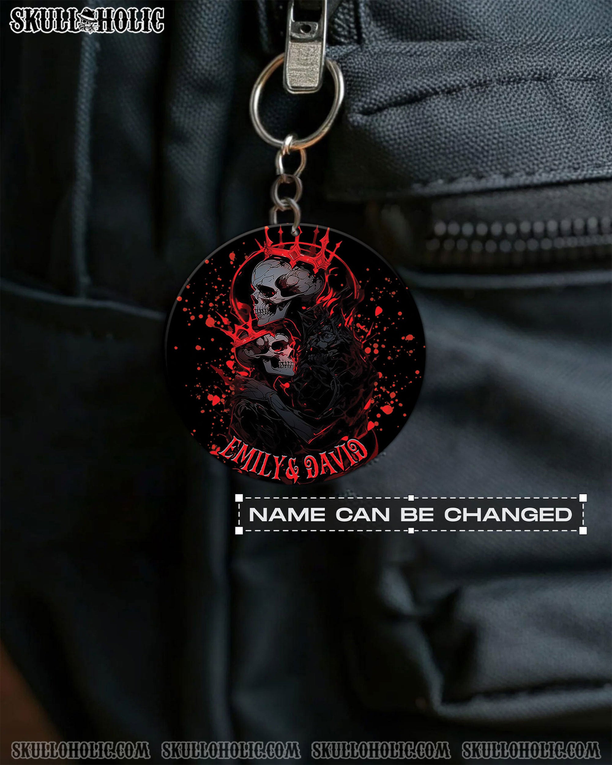 COUPLE SKULL ORNAMENT & KEYCHAIN - YHHN2908254