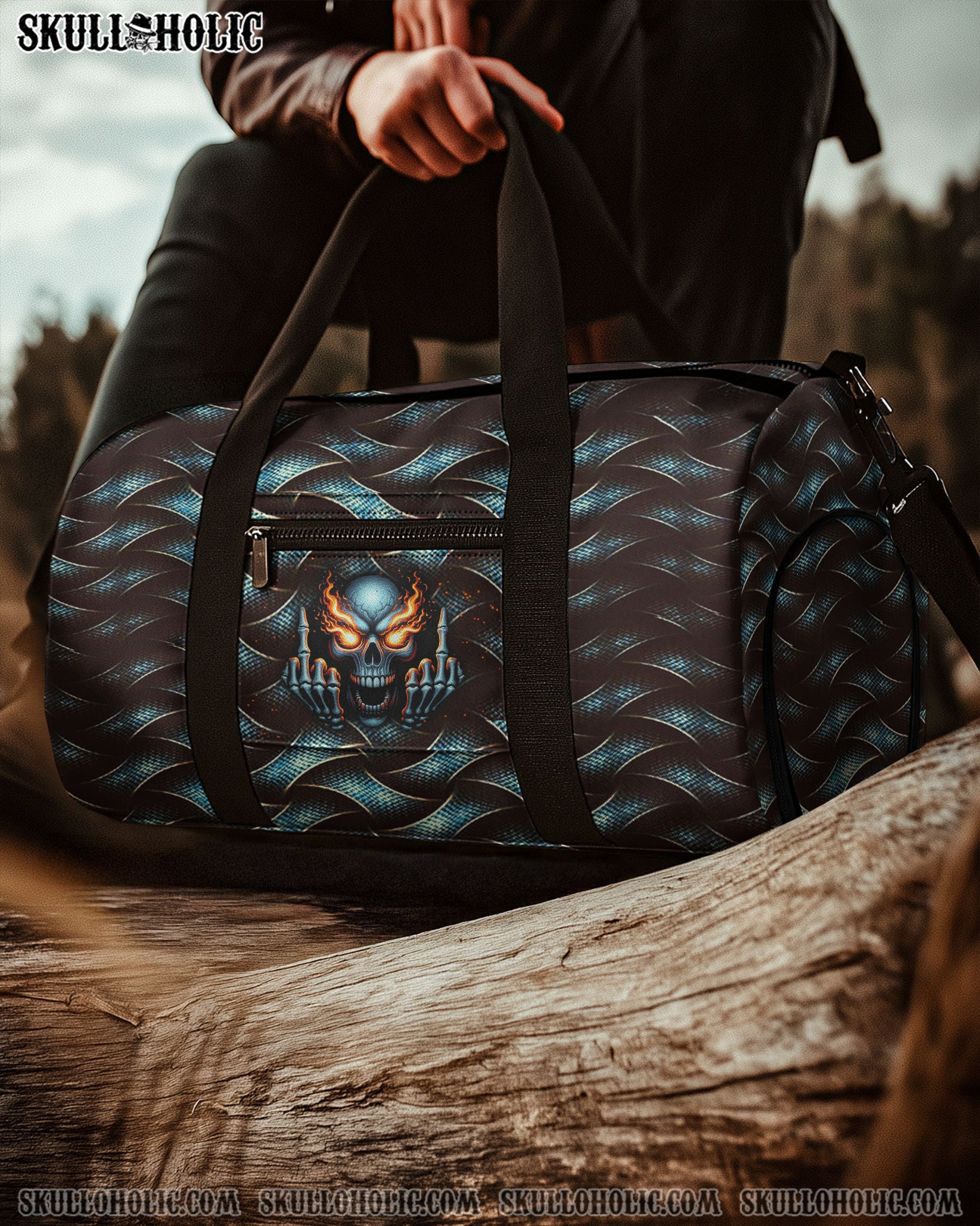 SKULL FIRE TRAVELLING BAG - YHLN2708254