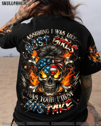 ASSUMING I WAS LIKE MOST GIRLS MESSY BUN SKULL ALL OVER PRINT - YHHG1010251