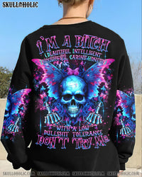 I'M A B DON'T TRY ME SKULL WINGS ALL OVER PRINT - TLTR2411234