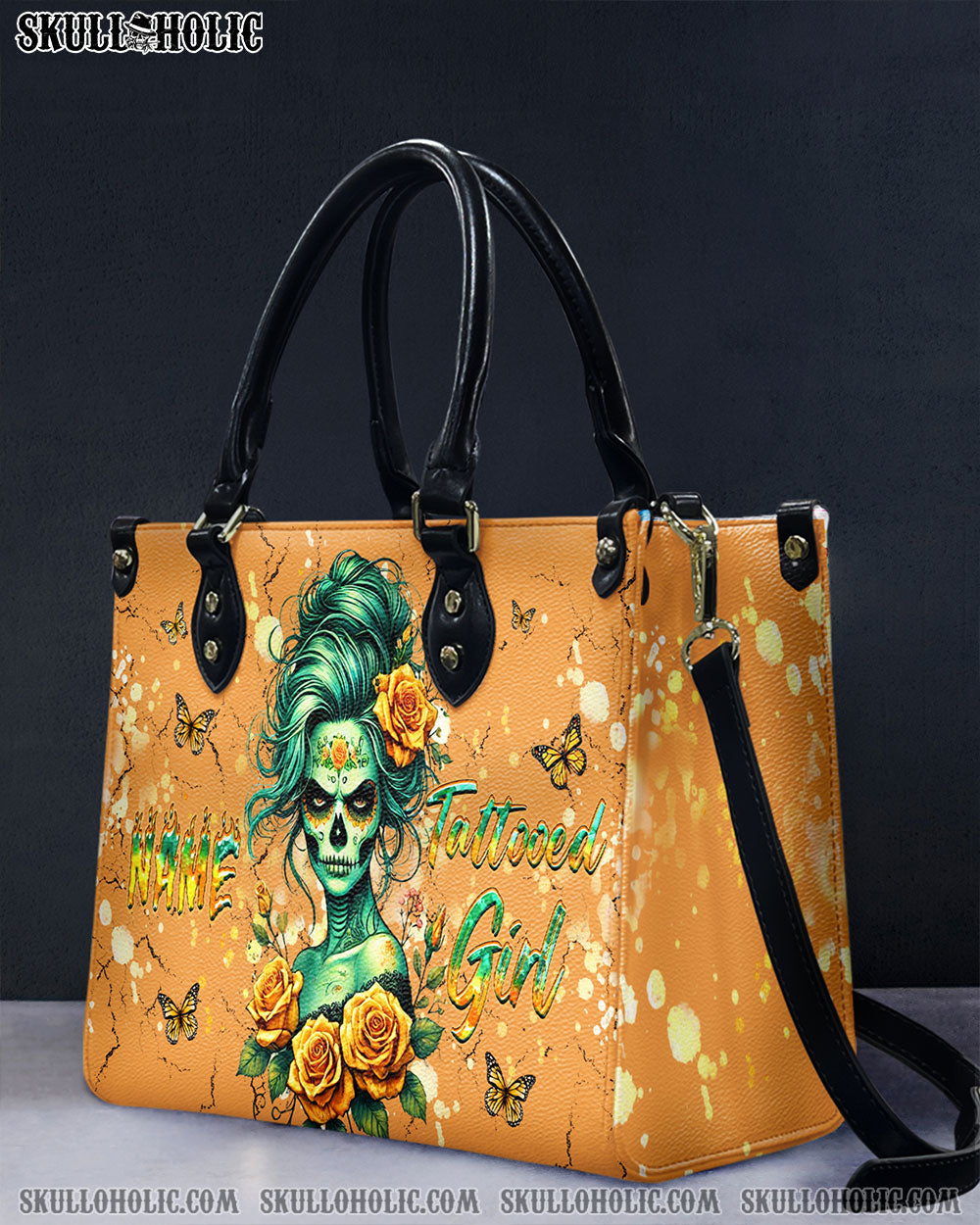 TATTOOED GIRL LEATHER HANDBAG - YHHG3012244