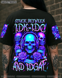STUCK BETWEEN IDK IDC AND IDGAF SKULL ALL OVER PRINT - YHLN2509252