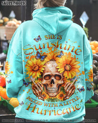 SHE IS SUNSHINE SUNFLOWER SKULL ALL OVER PRINT - YHLT2011231