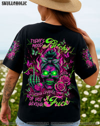 TODAY'S MOOD SKULL MESSY BUN ALL OVER PRINT - TLNT3007253