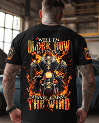 RUNNING AGAINST THE WIND BIKER SKULL ALL OVER PRINT - TLTW0207255